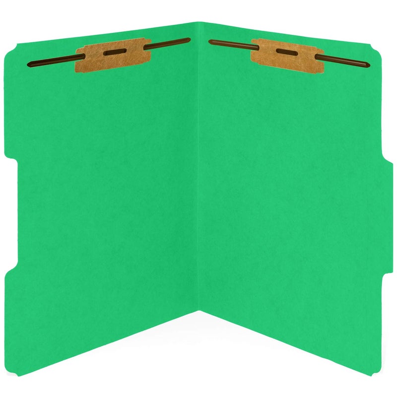 Blue Summit Supplies 50 Green Fastener File Folders - 1/3 Cut Reinforced Tab - Durable 2 Prongs Bonded Fastener Designed to Organize Standard Medical Files, Law Client Files, Office Reports - Letter Size, Green, 50 Pack - Image 4